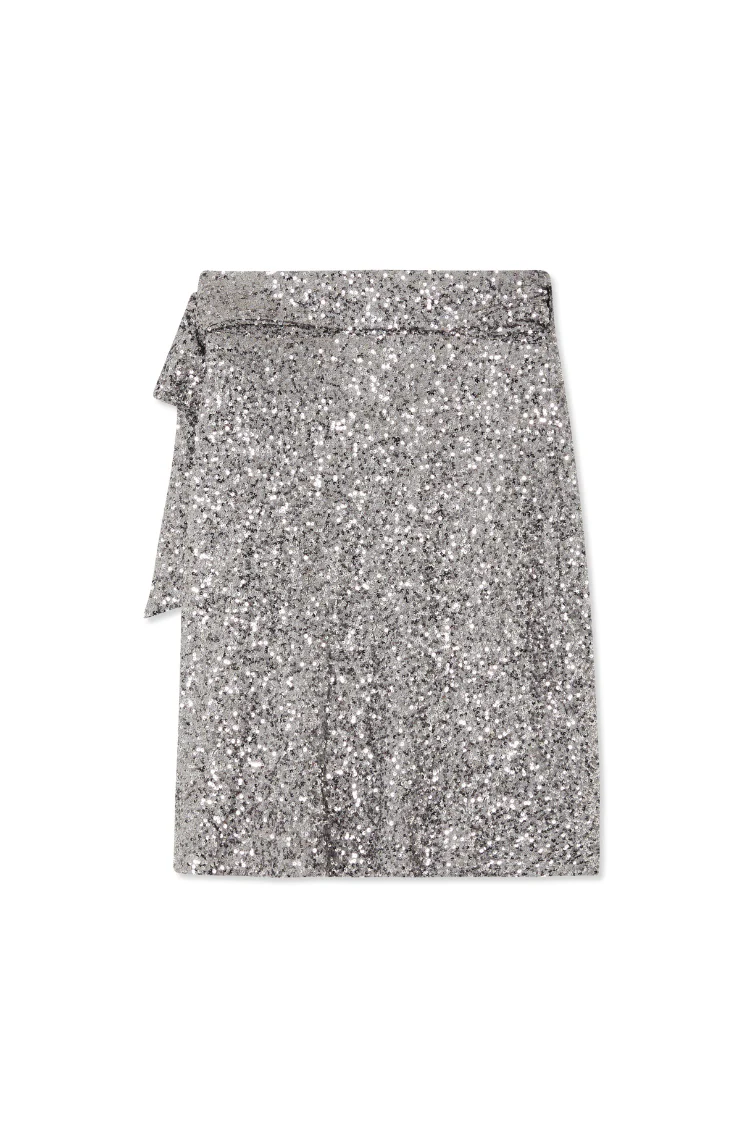 Gunmetal Sequin Mini Jaspre Skirt - Image 11