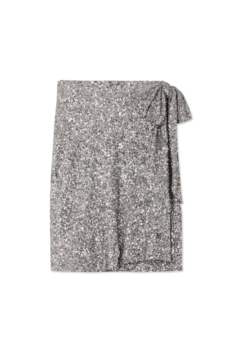 Gunmetal Sequin Mini Jaspre Skirt - Image 9