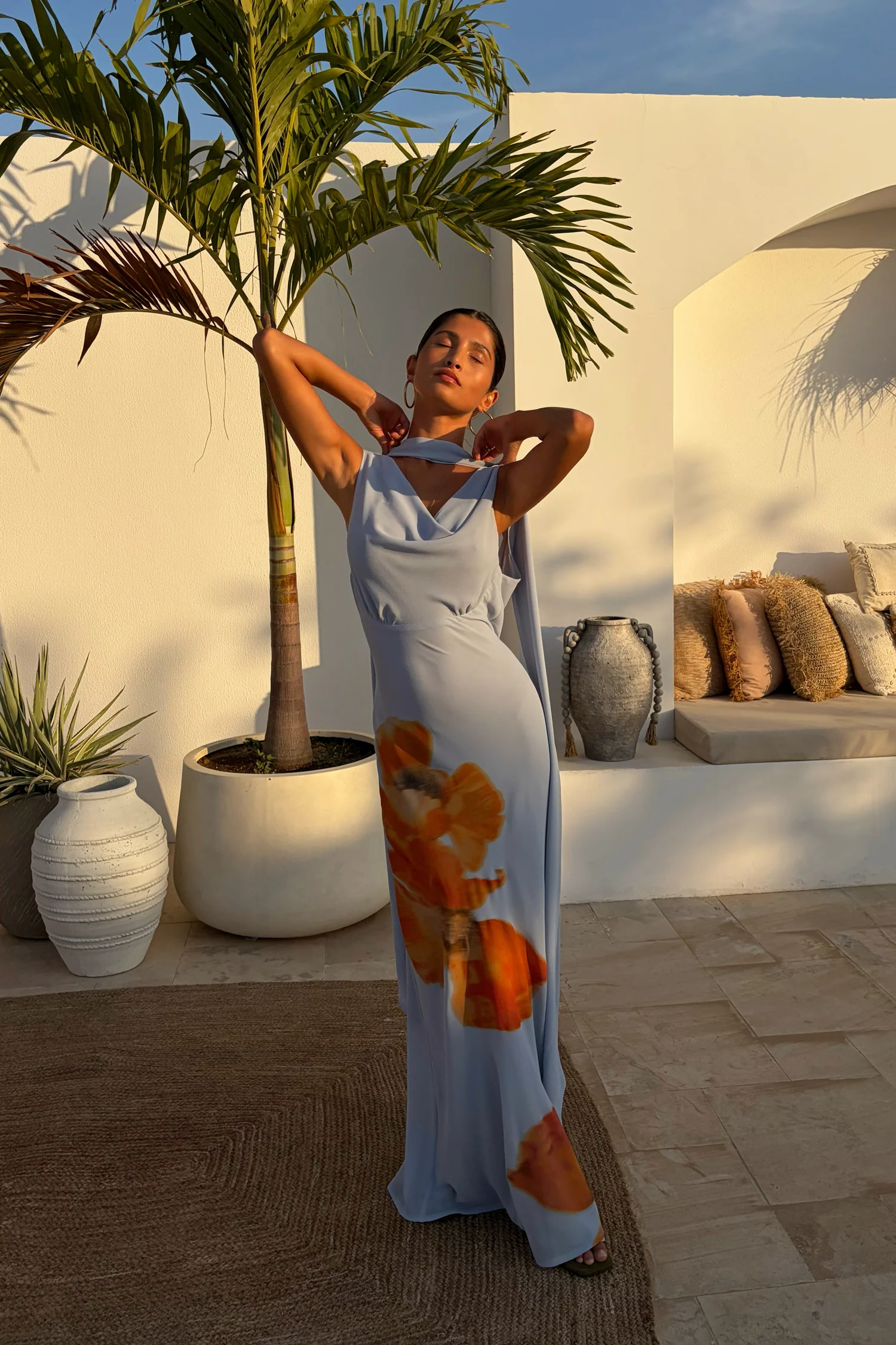 Ice Blue Floral Sophie Dress - Image 3