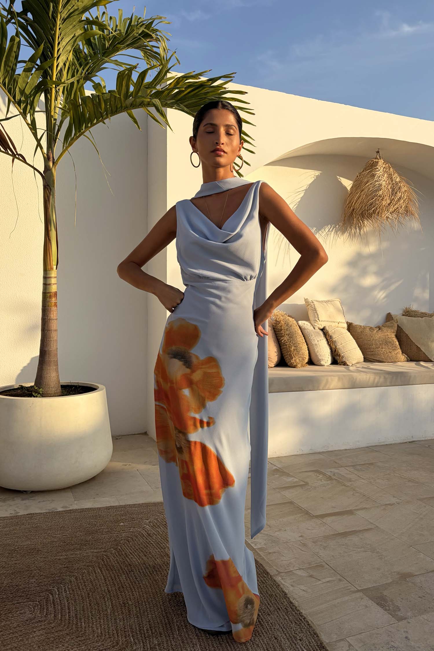 Ice Blue Floral Sophie Dress - Image 7