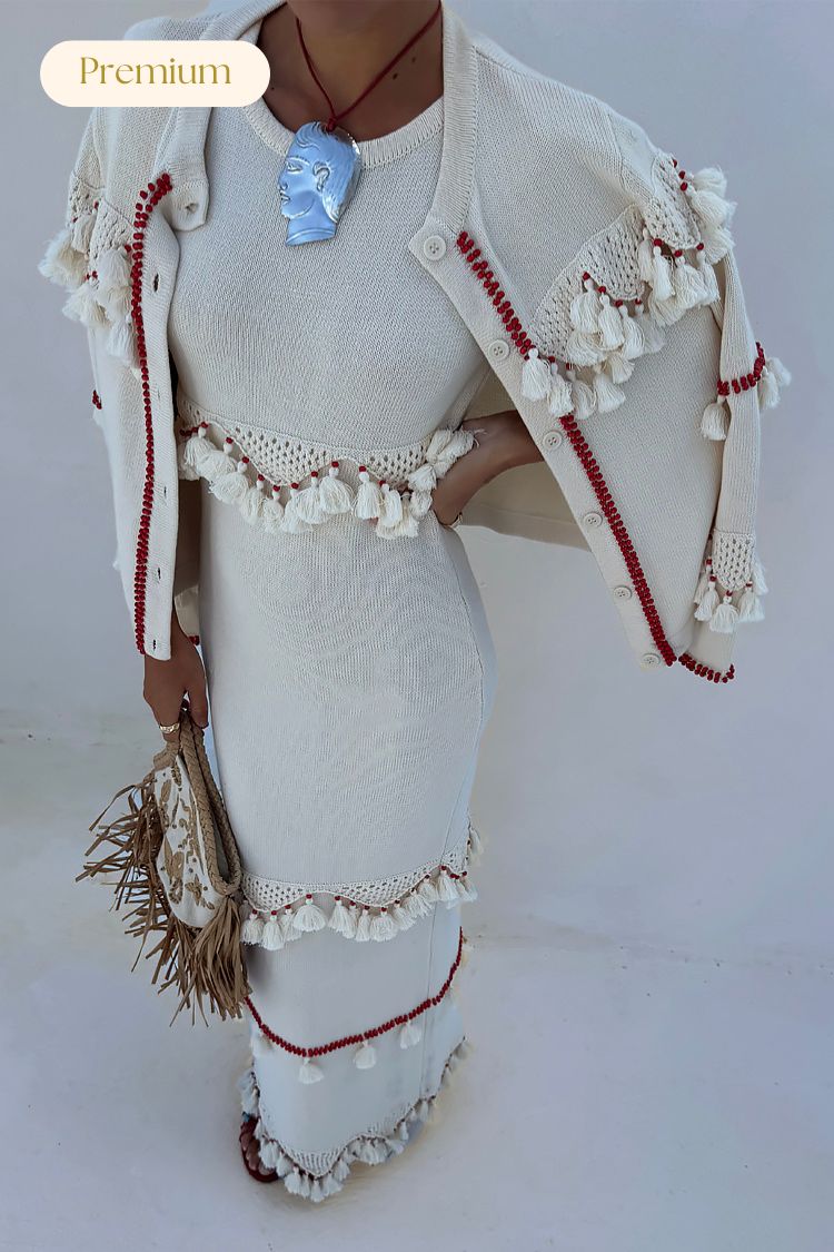 Ivory and Red Harper Dress - Image 2