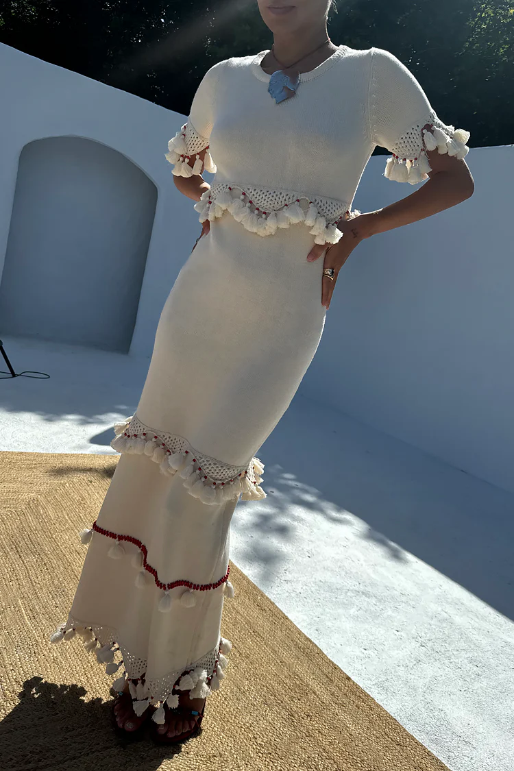Ivory and Red Harper Dress - Image 6