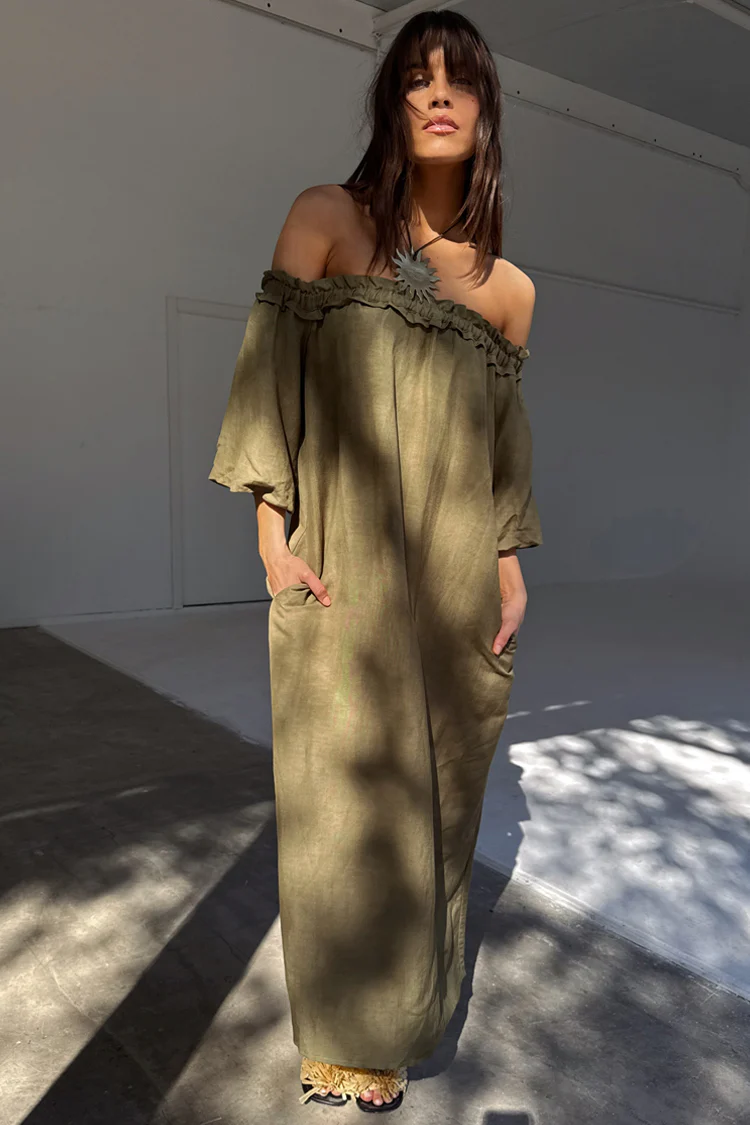 Khaki Ella Dress - Image 4