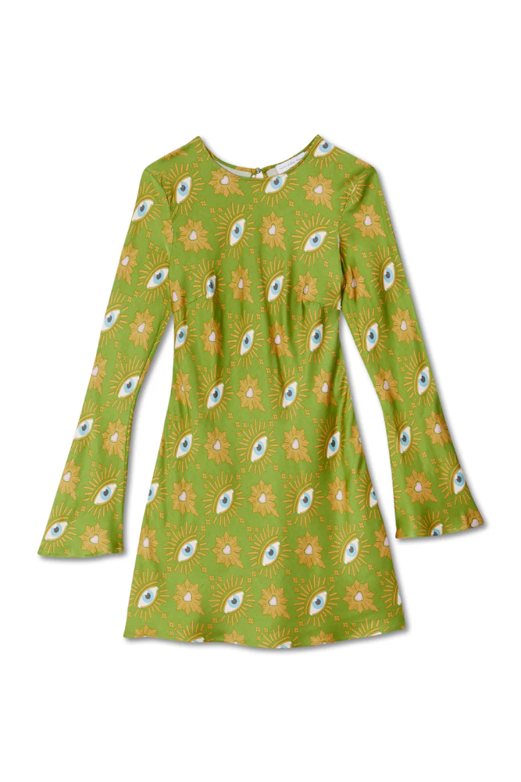 Khaki Eye Mini Soho Dress Petite - Image 8