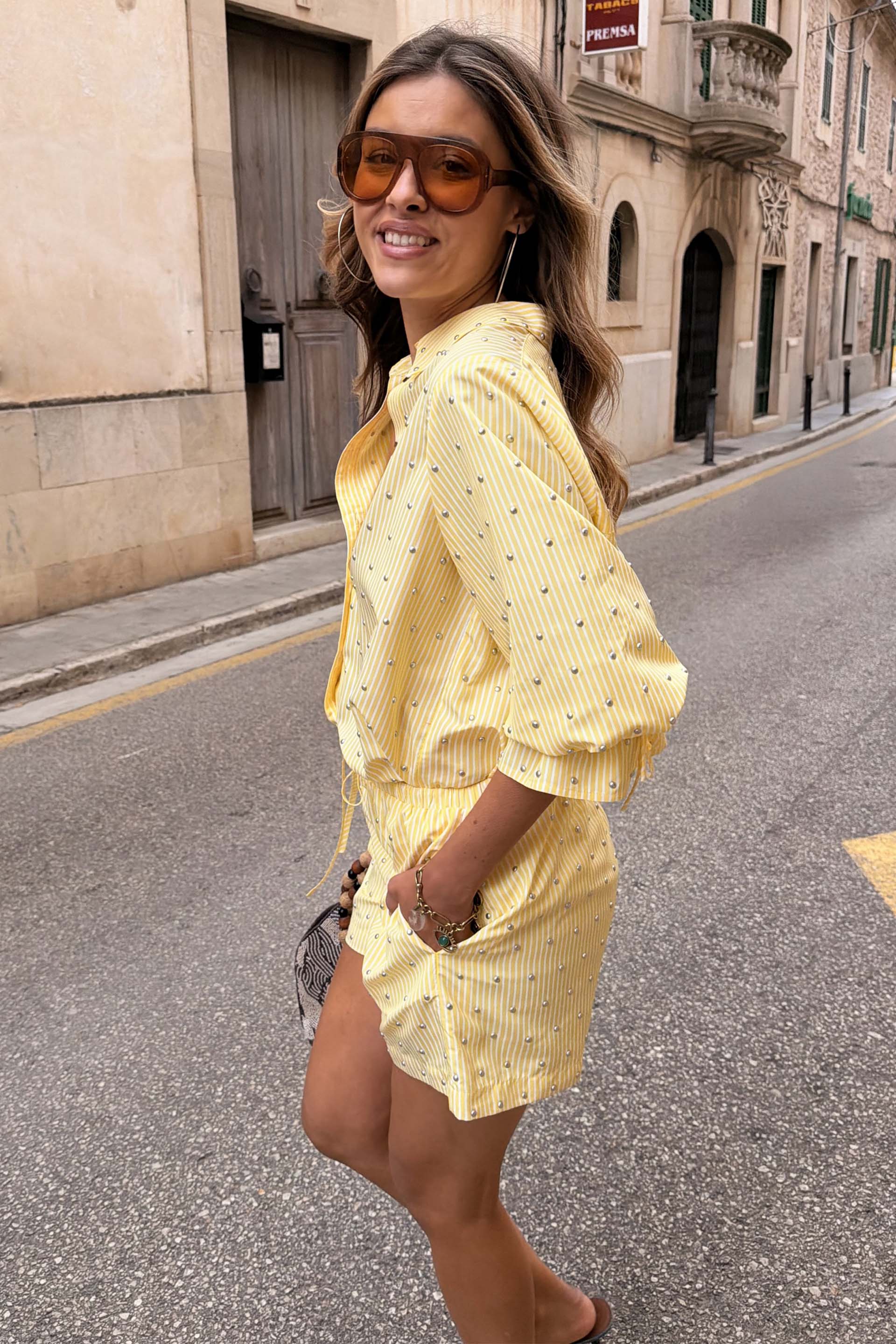 Lemon Pinstripe Shirt - Image 5