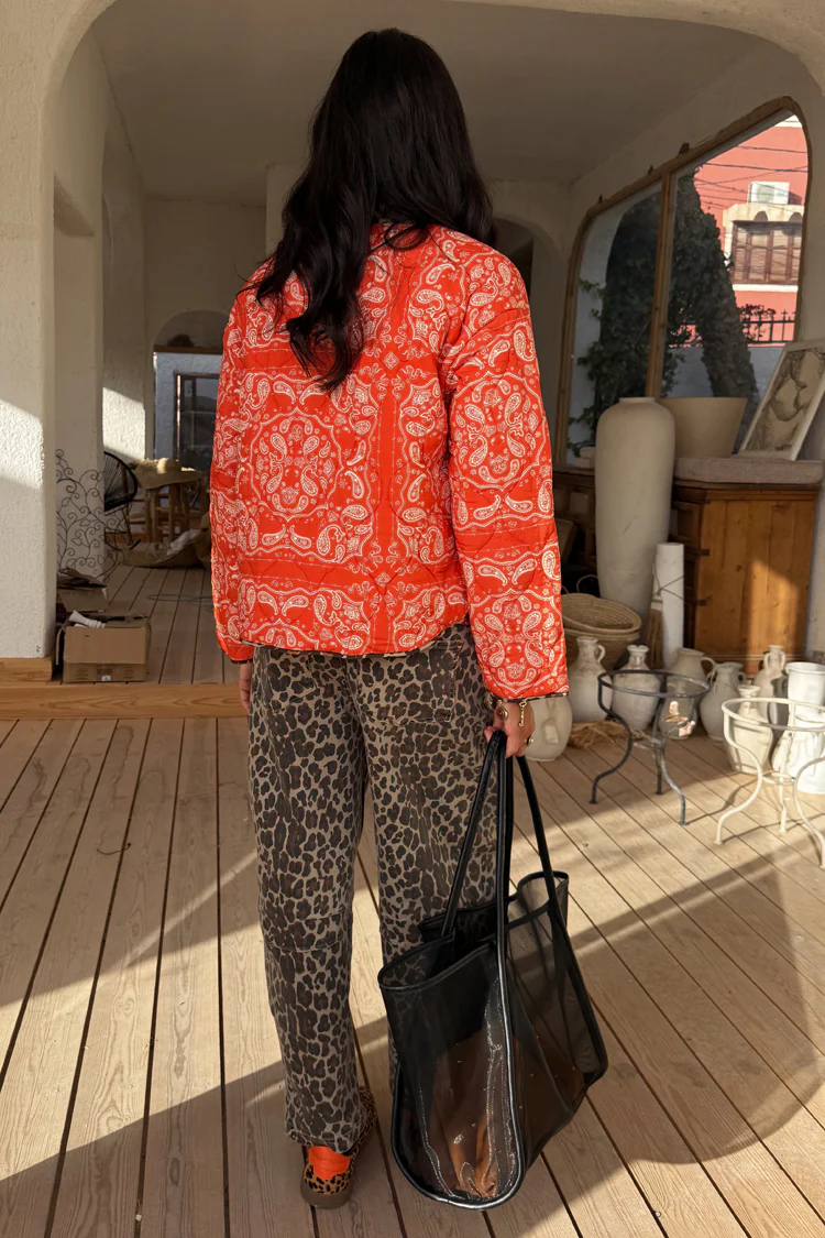 Leopard Barrel Jean - Image 10