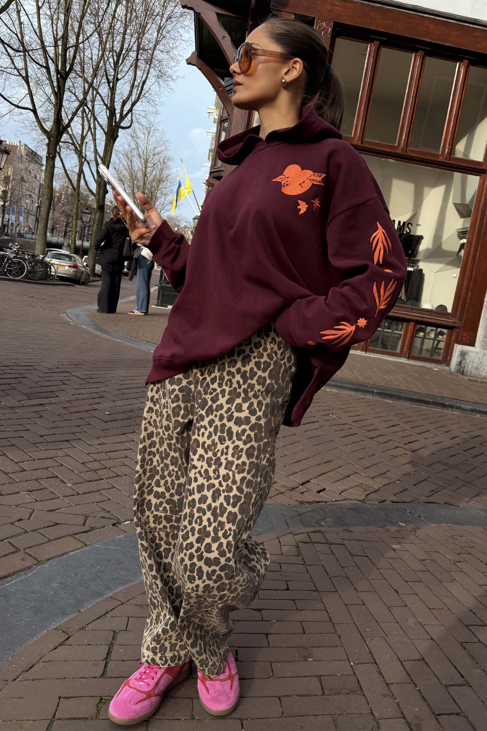 Leopard Barrel Jean - Image 3