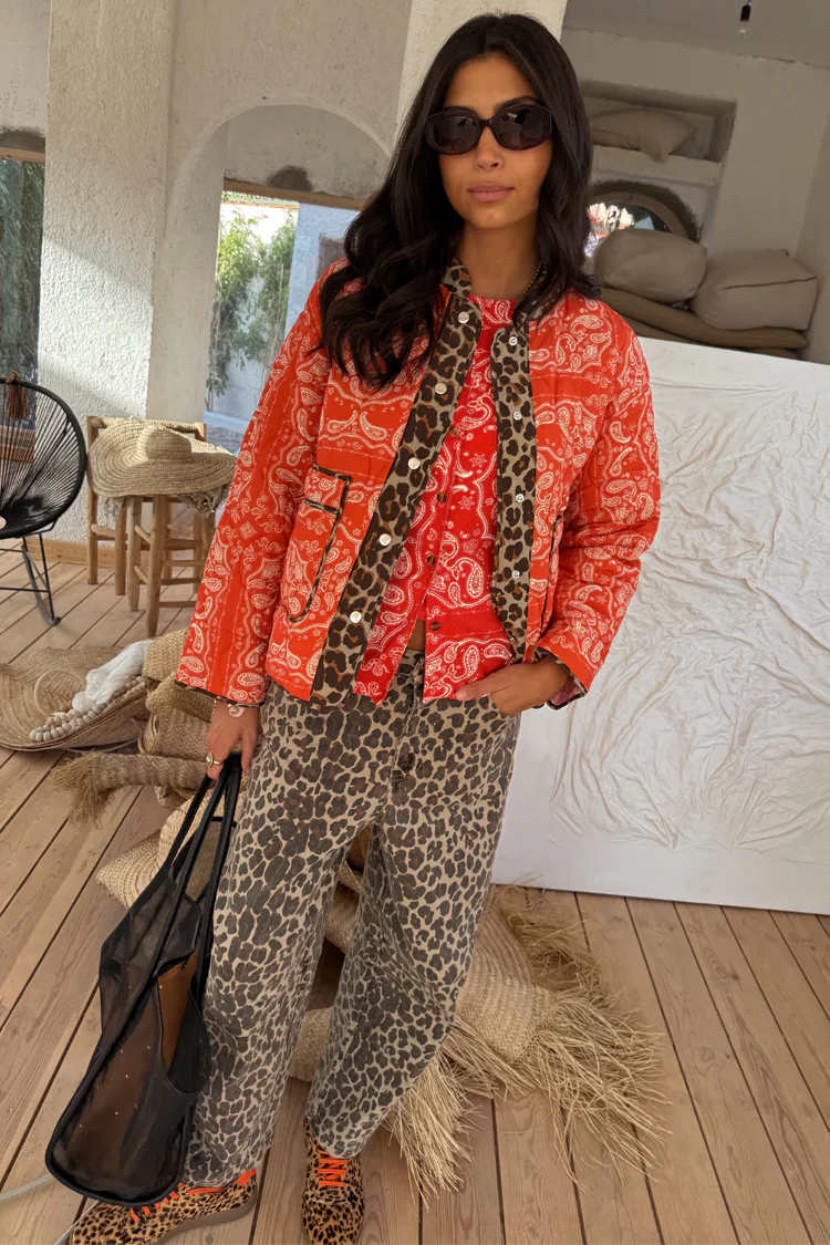 Leopard Barrel Jean - Image 8