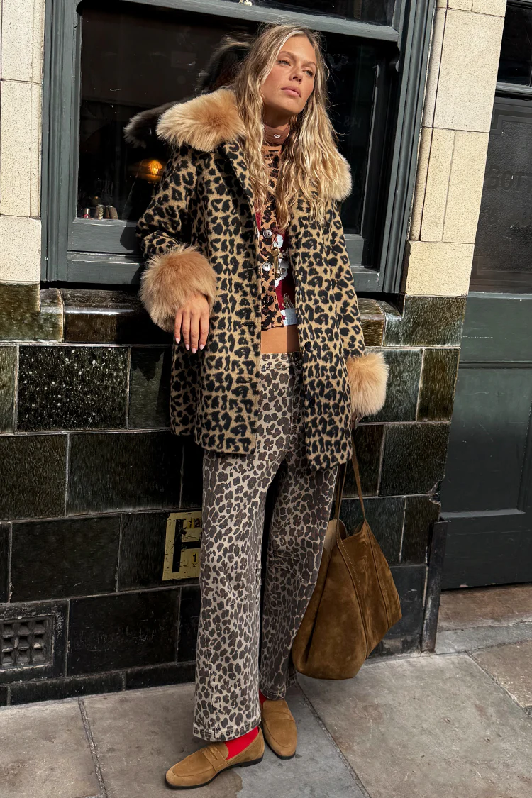Leopard Barrel Jean Petite - Image 6