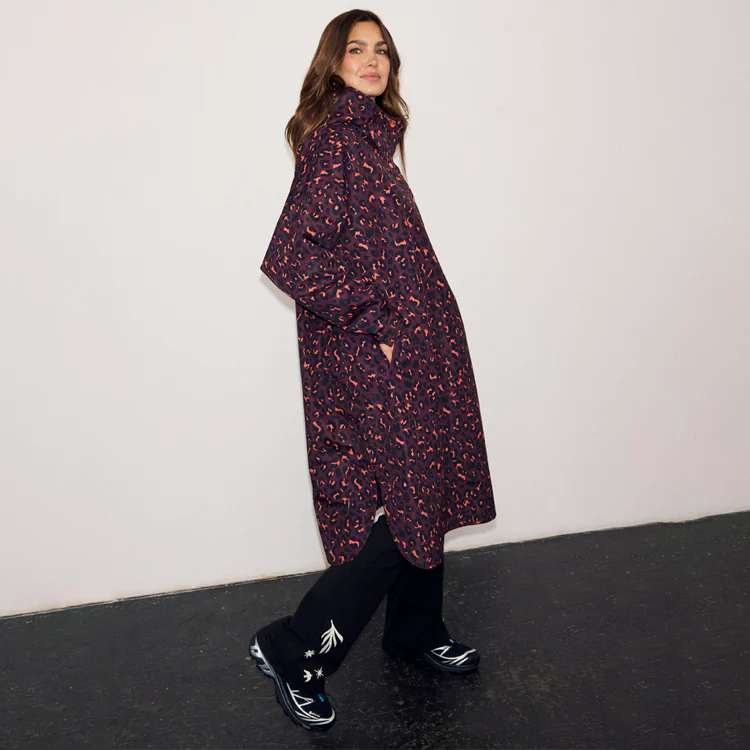 Dark Leopard Rain Mac