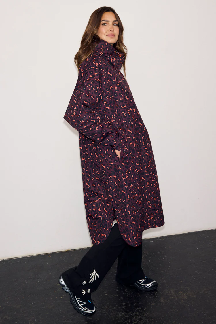 Dark Leopard Rain Mac - Image 2