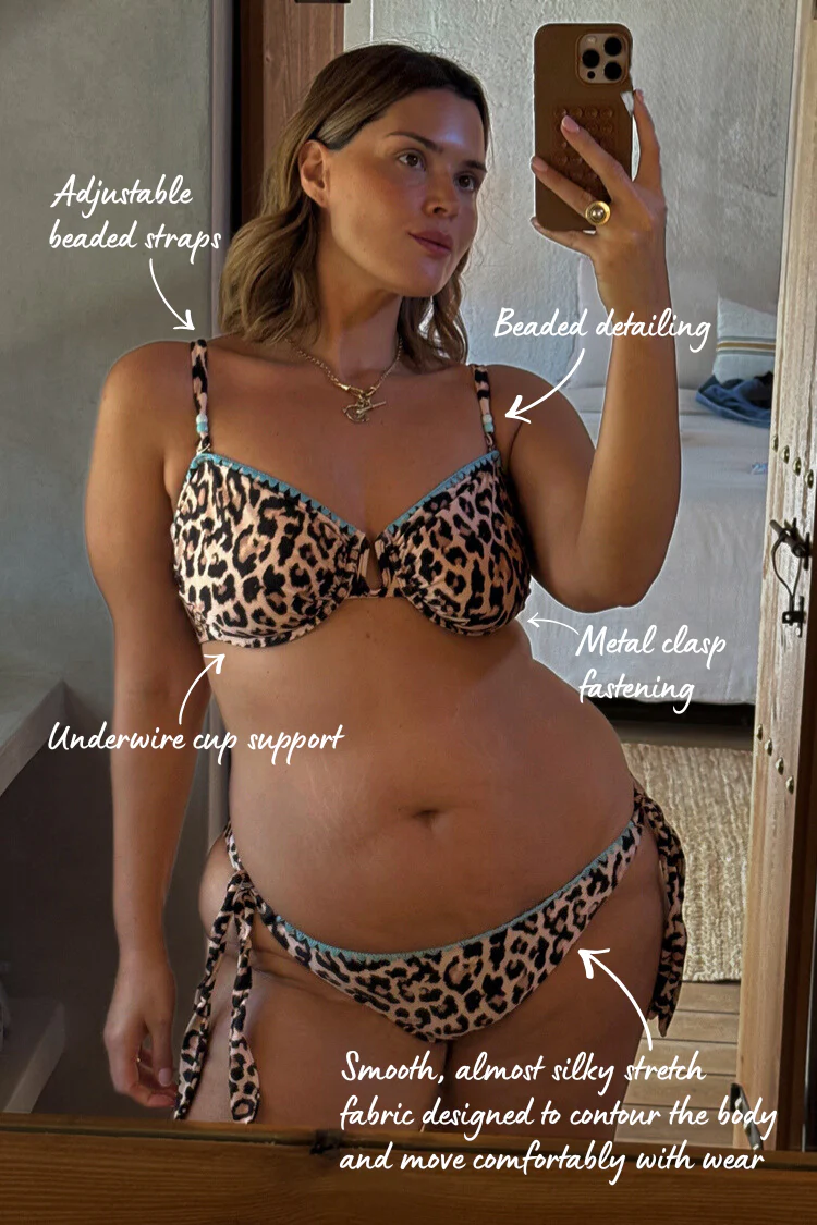 Leopard Whipstitch Bikini Top - Image 4