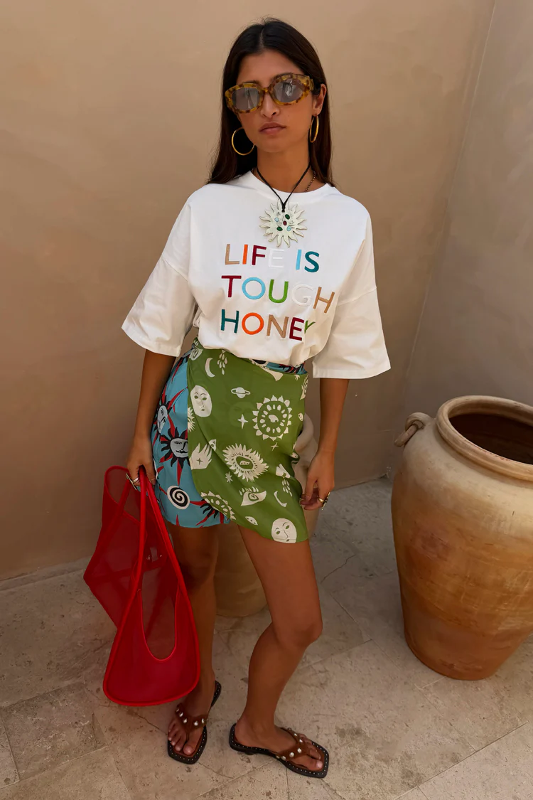 Life Is Tough Embroidered T-Shirt - Image 3