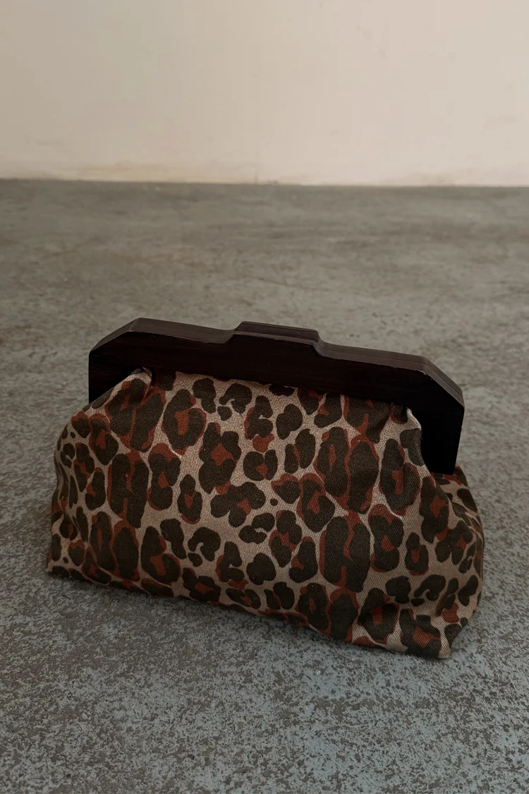 Lucia Leopard Denim Bag - Image 2