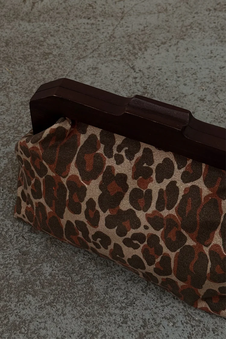 Lucia Leopard Denim Bag - Image 4