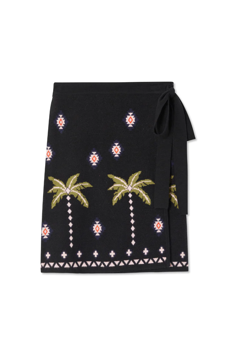 Midnight Havana Mini Wrap Skirt - Image 10