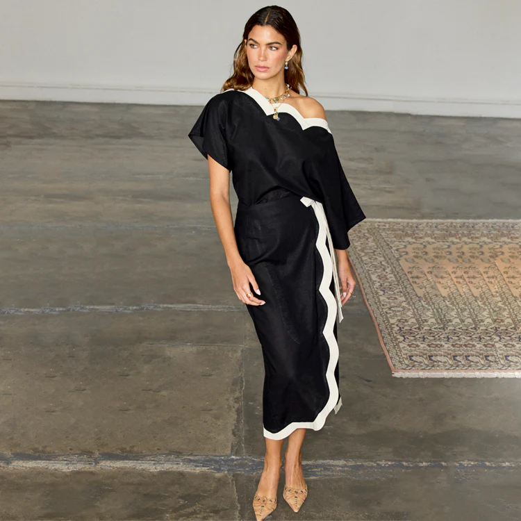Mono Scallop Jaspre Skirt