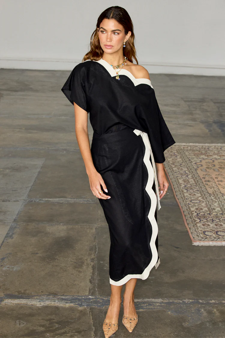 Mono Scallop Jaspre Skirt - Image 2