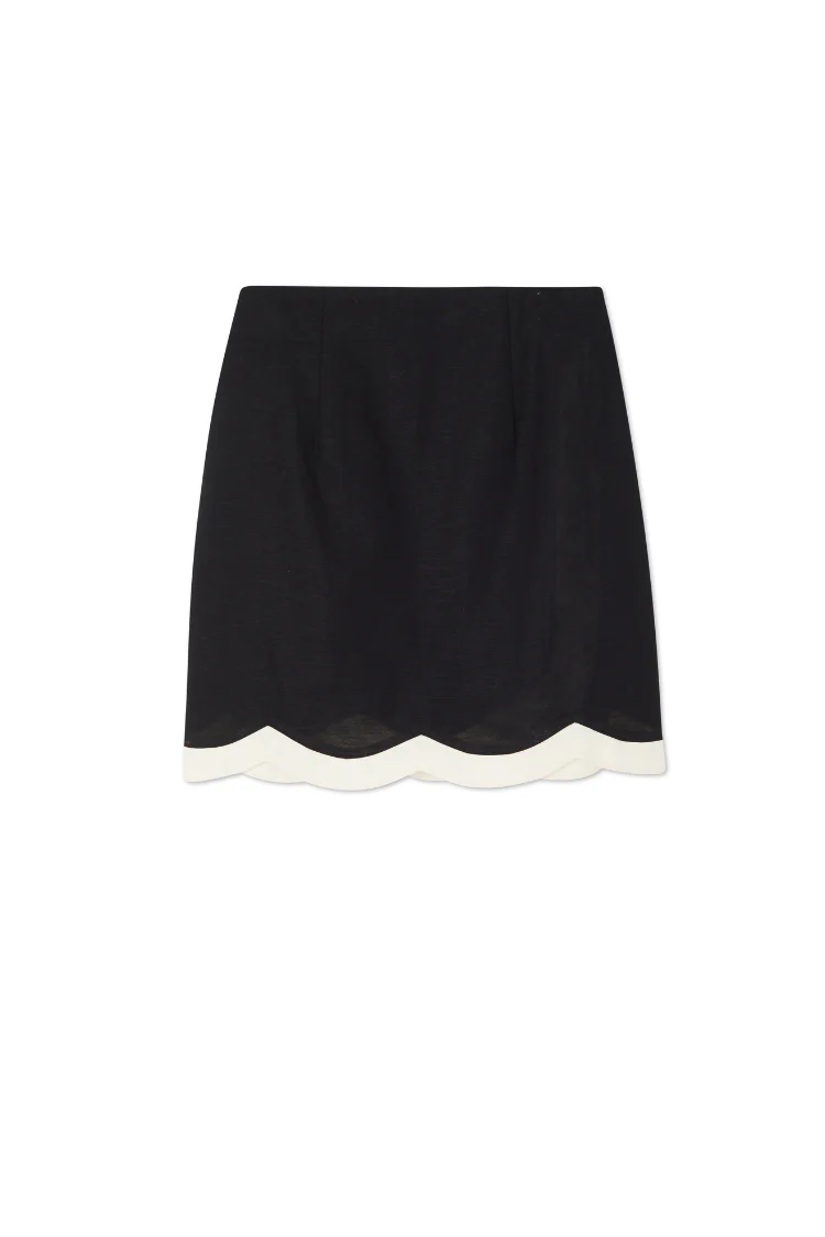 Mono Scallop Mini Jaspre Skirt - Image 9
