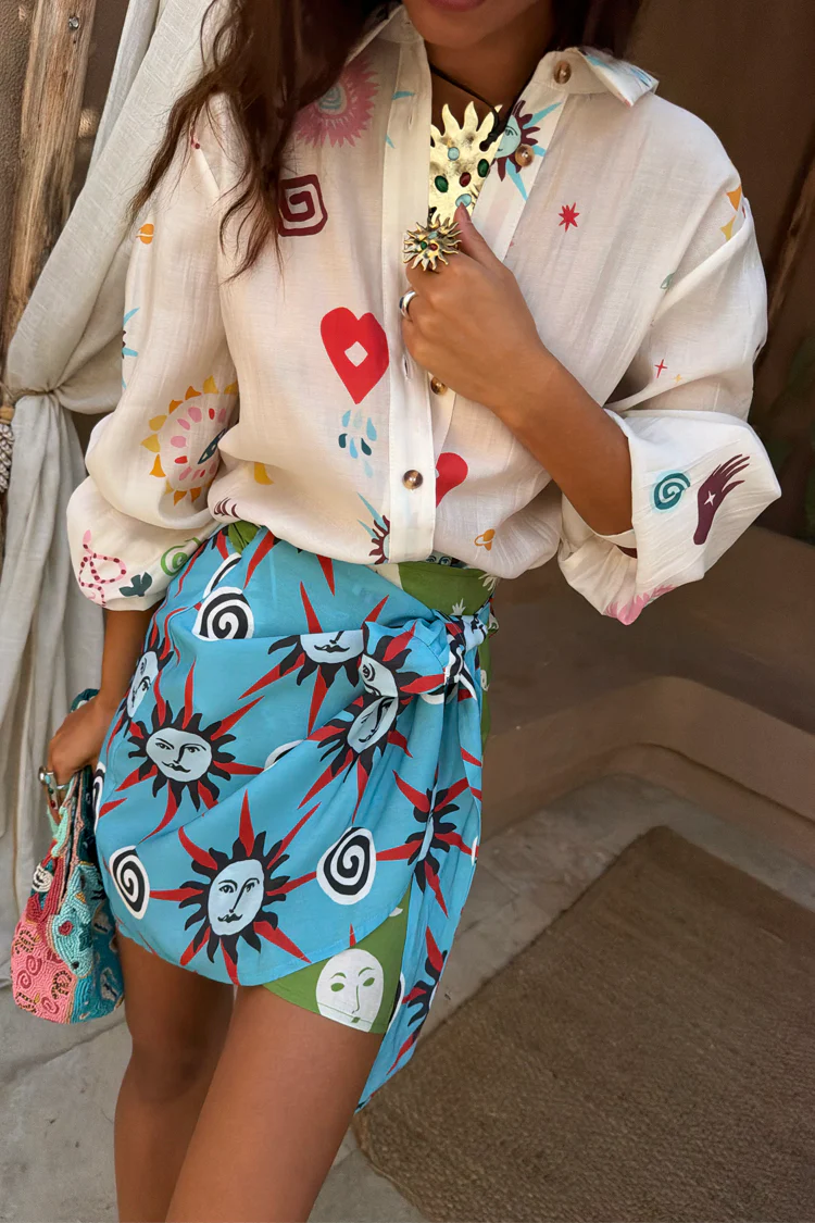 Morocco Mini Wrap Skirt - Image 2