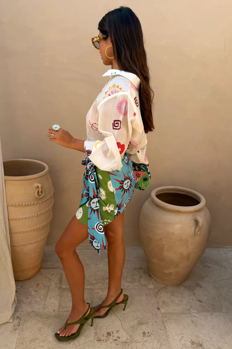 Morocco Mini Wrap Skirt - Image 7