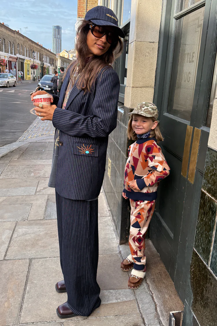 Navy Pinstripe Arden Trousers - Image 4