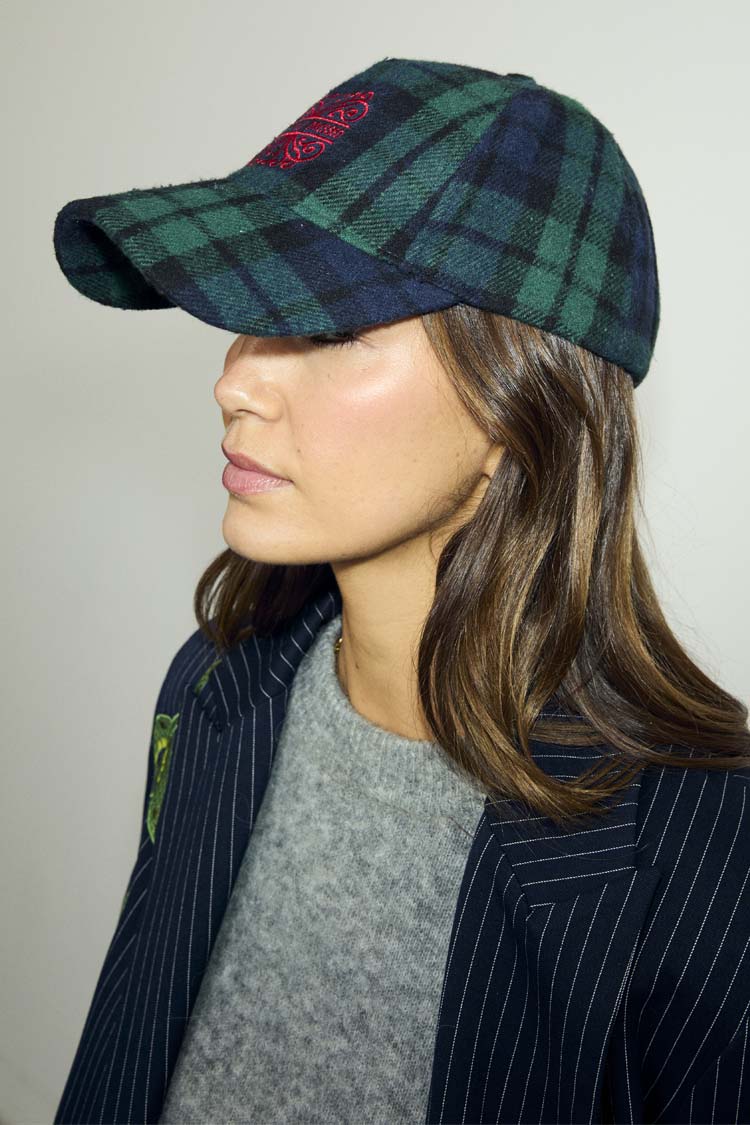 Navy Tartan NFD Cap - Image 3