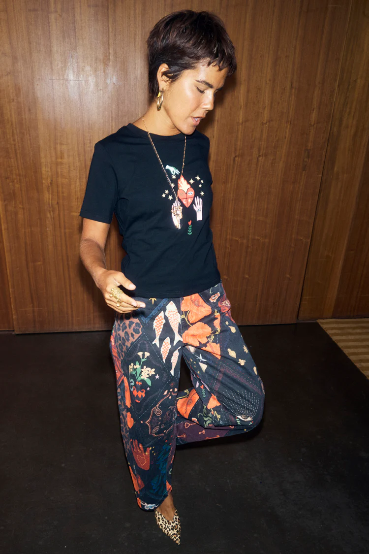 Night Garden Barrel Jeans - Image 10