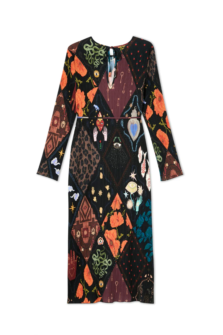 Night Garden Gaia Plisse Dress - Image 10