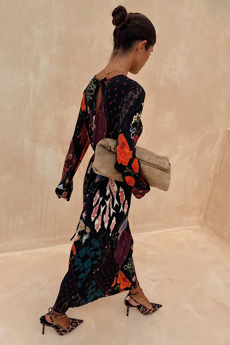 Night Garden Gaia Plisse Dress - Image 6