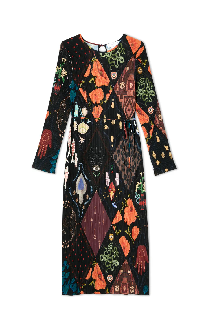 Night Garden Gaia Plisse Dress - Image 9