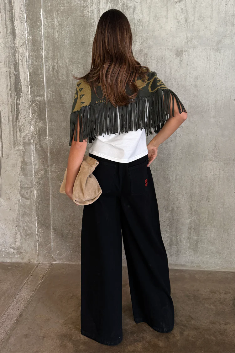 Olive Amara Knit Cape - Image 7