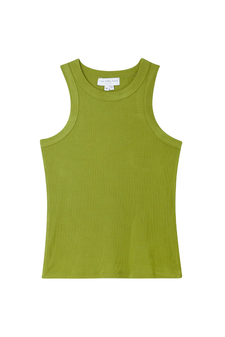 Olive Rib Tank Top - Image 7