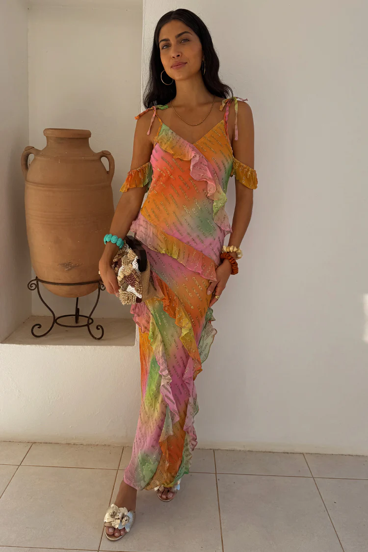 Ombre Jacquard Faro Dress - Image 4