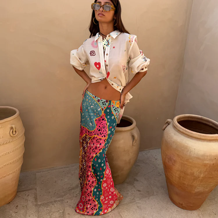 Pastel Morocco Dorris Skirt Petite