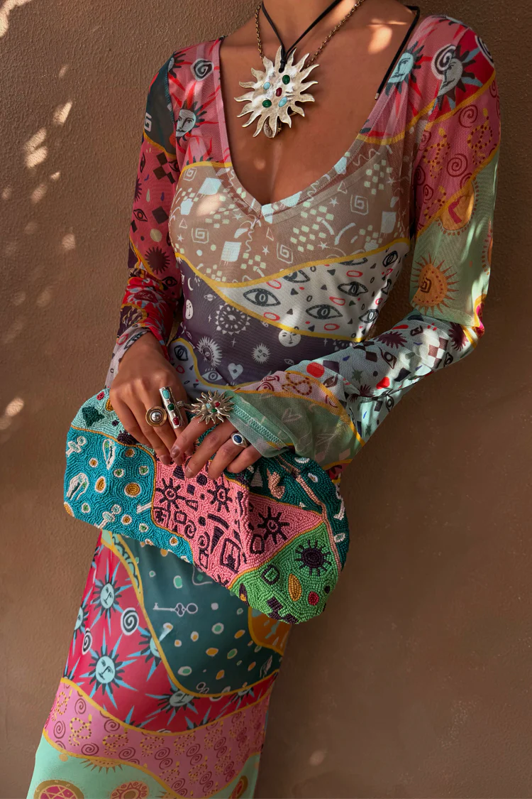 Pastel Morocco Mesh Vivi Dress - Image 4