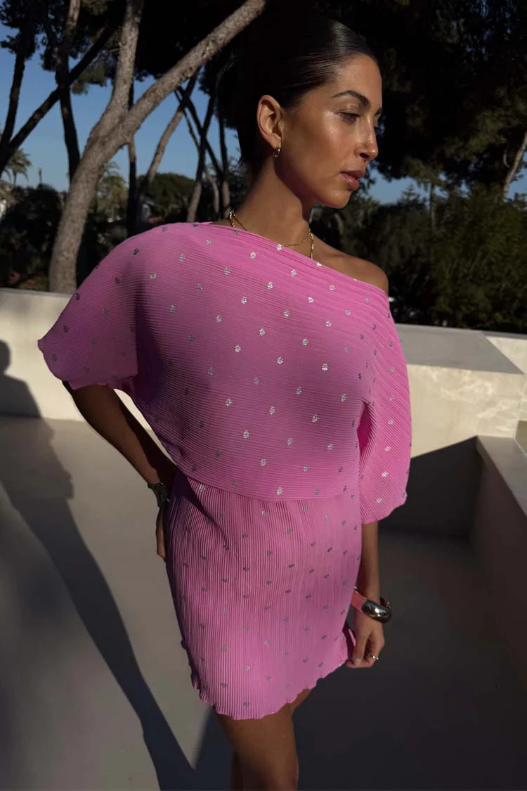 Petal Pink Mini Tilly Dress Petite - Image 11
