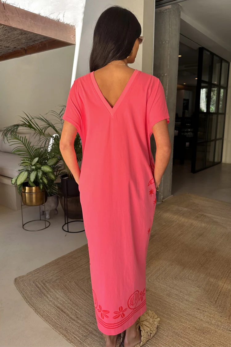 Pink and Red Azura T-Shirt Dress - Image 7