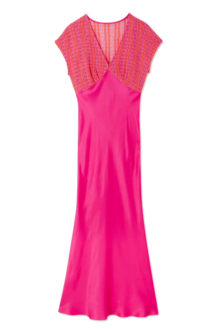 Pink and Red Crochet Elodie Dress - Image 11