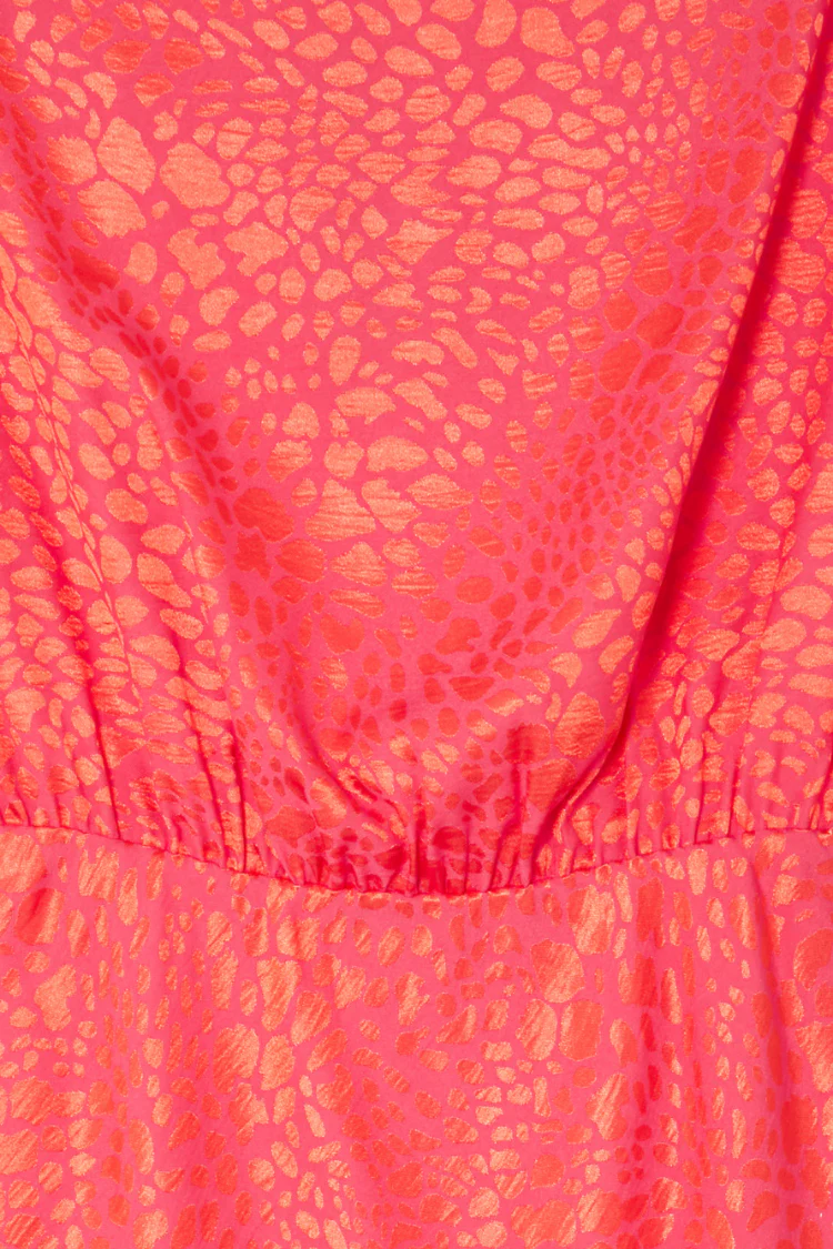 Pink Animal Jacquard Mini Tilly Dress - Image 10