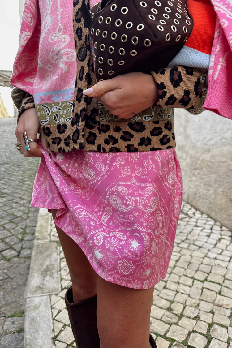 Pink Bandana Mini Dorris Skirt - Image 2