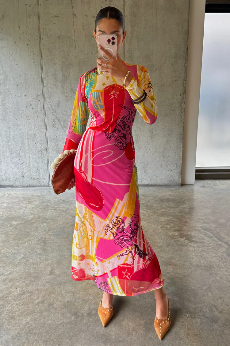 Pink Dallas Mesh Dress - Image 4