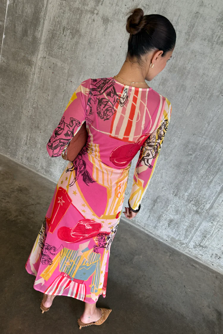 Pink Dallas Mesh Dress - Image 6