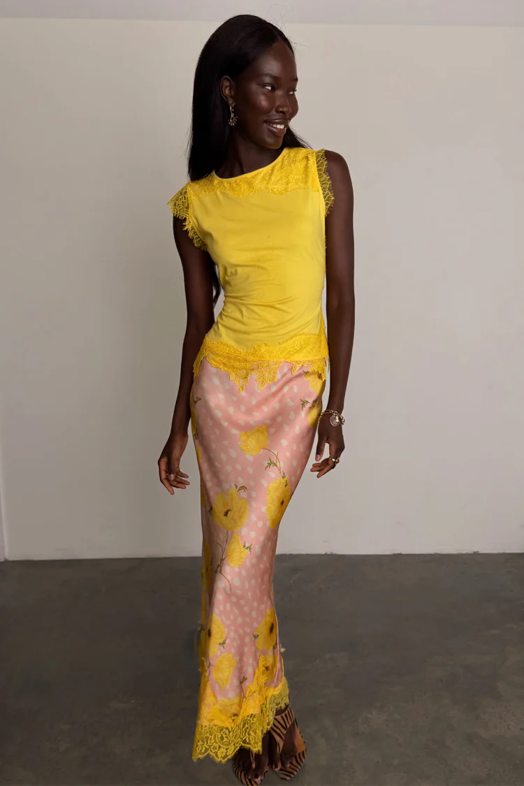 Pink Fawn Poppy Midi Maeva Skirt - Image 6