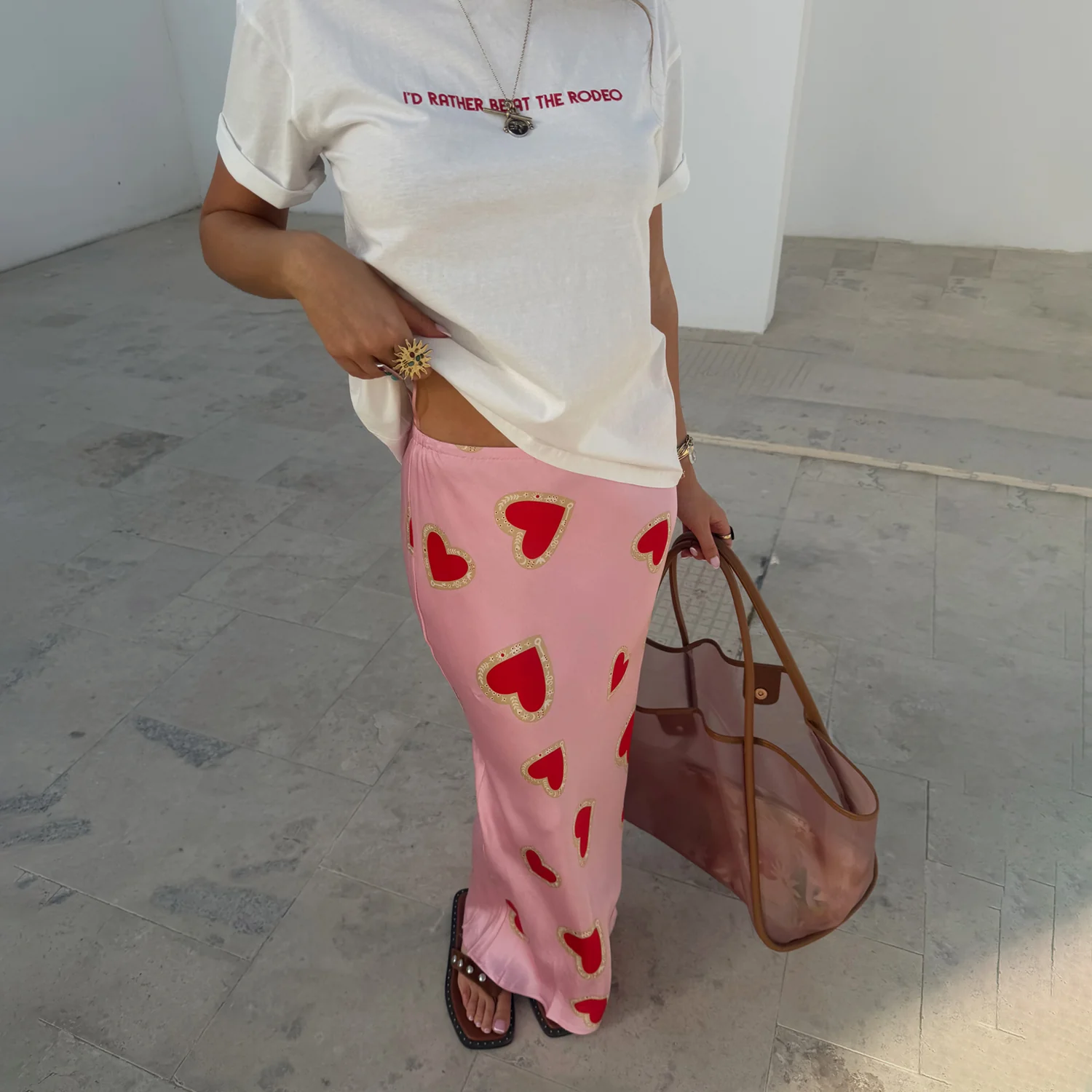Pink Hearts Dorris Skirt