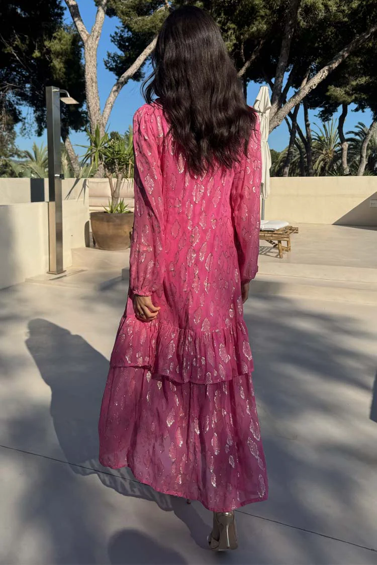 Pink Jacquard Harmony Dress - Image 6