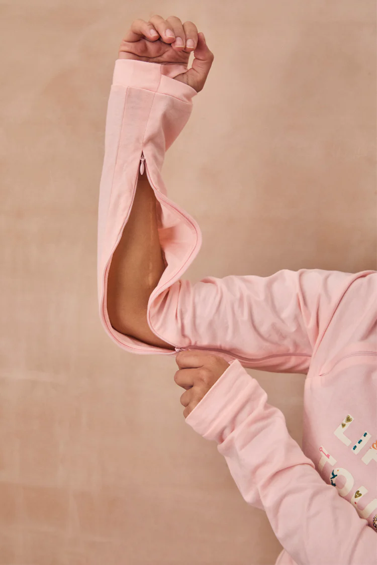 Pink Life is Tough Long Sleeve Accessible T-Shirt - Image 3