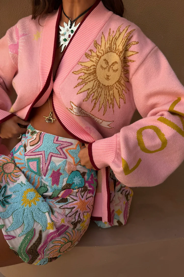 Pink Mystical Cardigan - Image 2