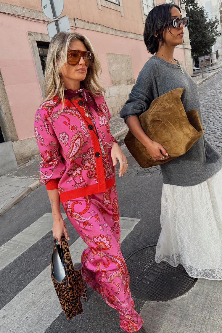 Pink Paisley Oslo Cardigan - Image 5