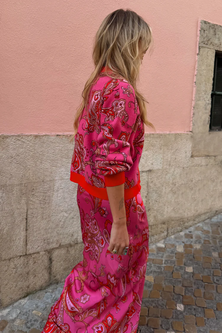 Pink Paisley Oslo Cardigan - Image 7